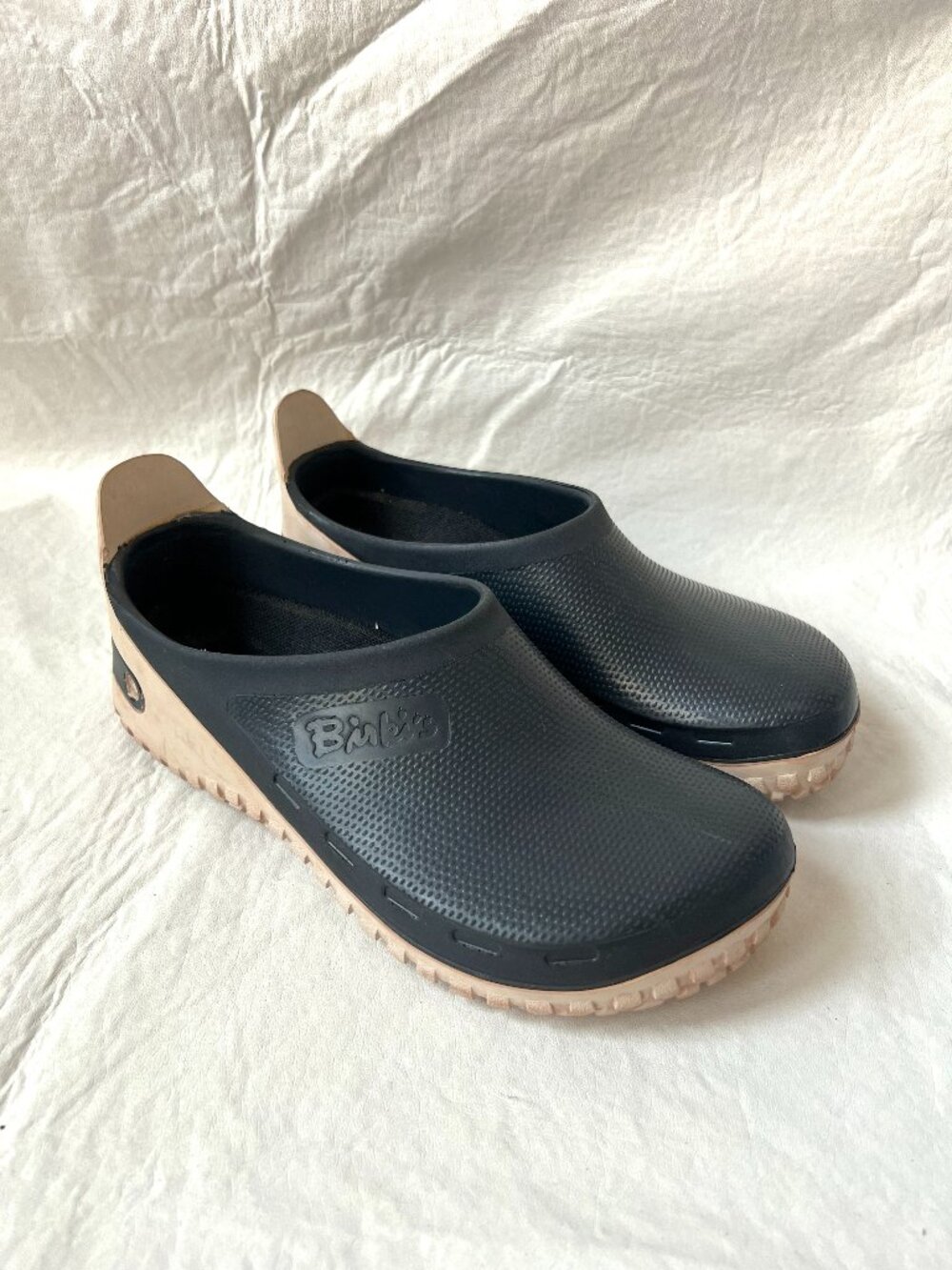 Birkenstock clogs Active Birki navy blue white rubber womens 39 US 8 narrow mule